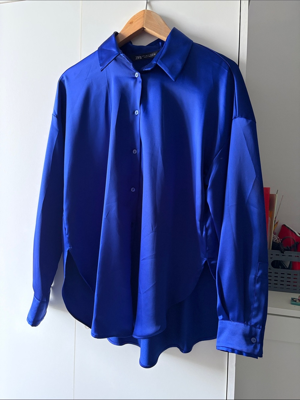 Zara Women’s Cobalt Blue Button-Down Shirt